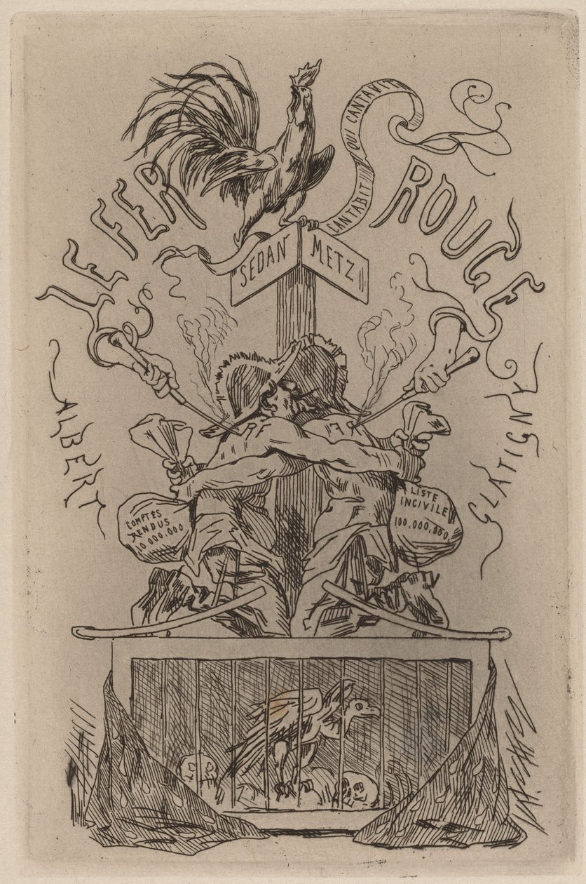 A vörös vas Le Fer Rouge, 1871. alkotó: Félicien Rops