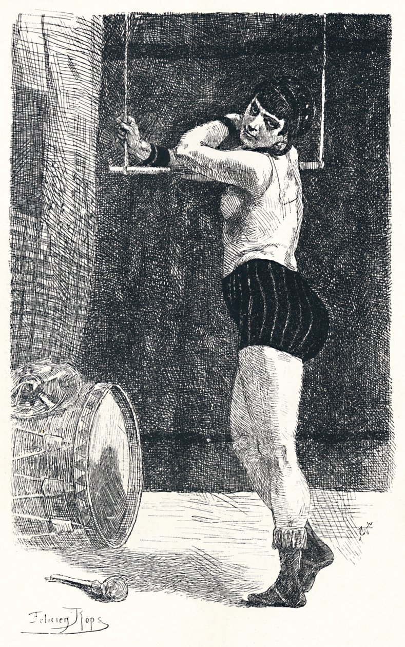 "A nő a trapézzel", 1875, 1896 alkotó: Félicien Rops