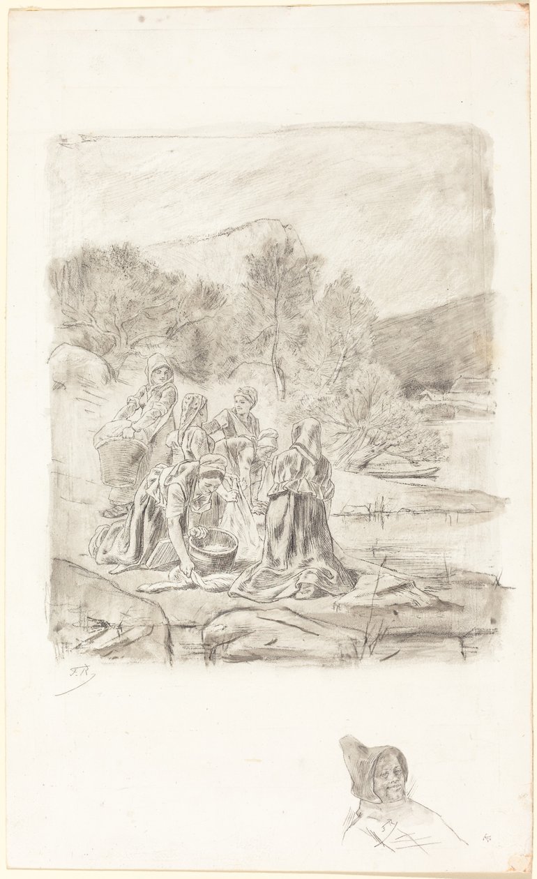 Mosónők, 1884-1887 körül. alkotó: Félicien Rops