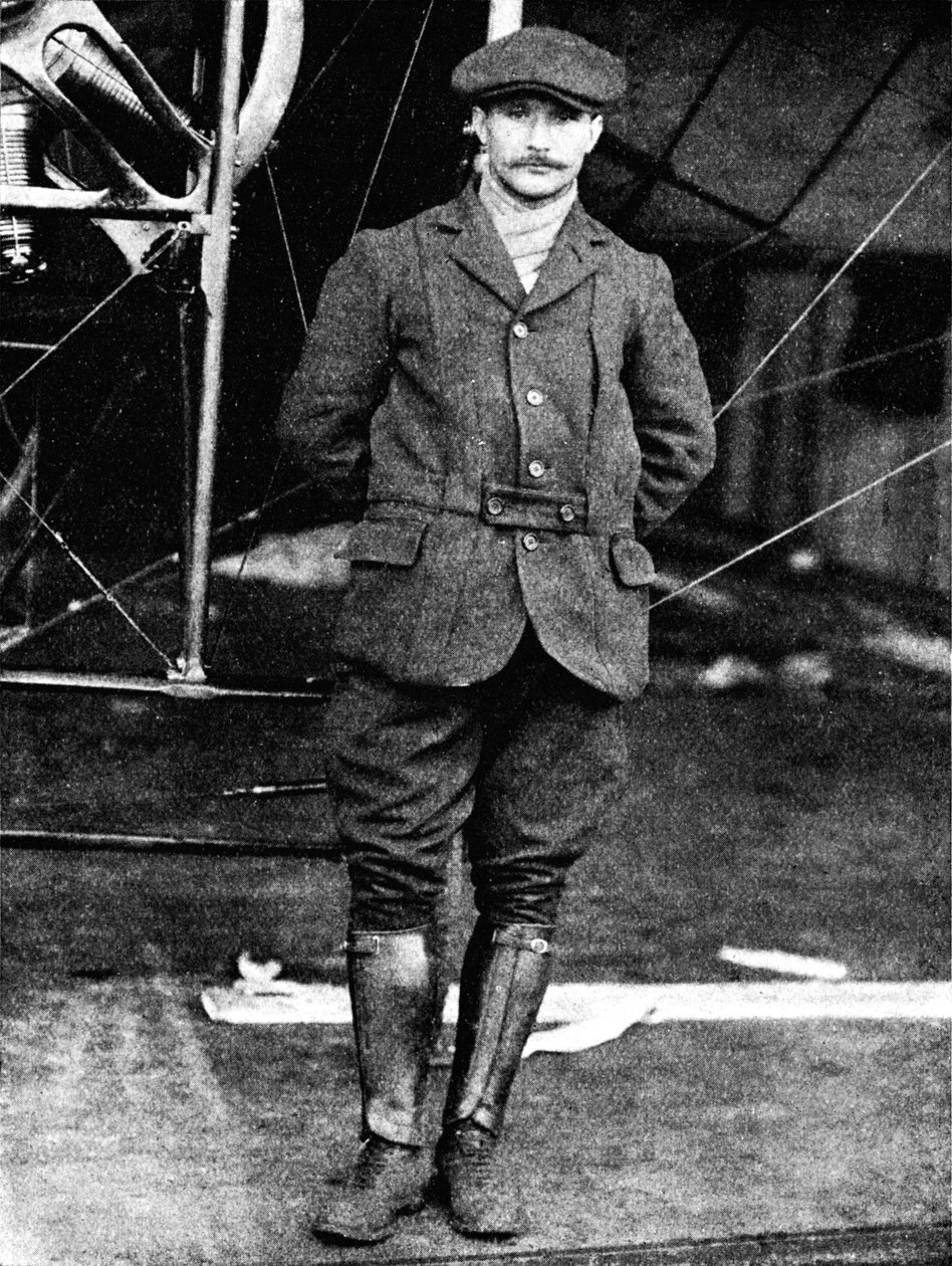 Henri Salmet, a nagy Bleriot-pilóta a Hendonban, Londonban, 1912-1933. alkotó: Flight Photo