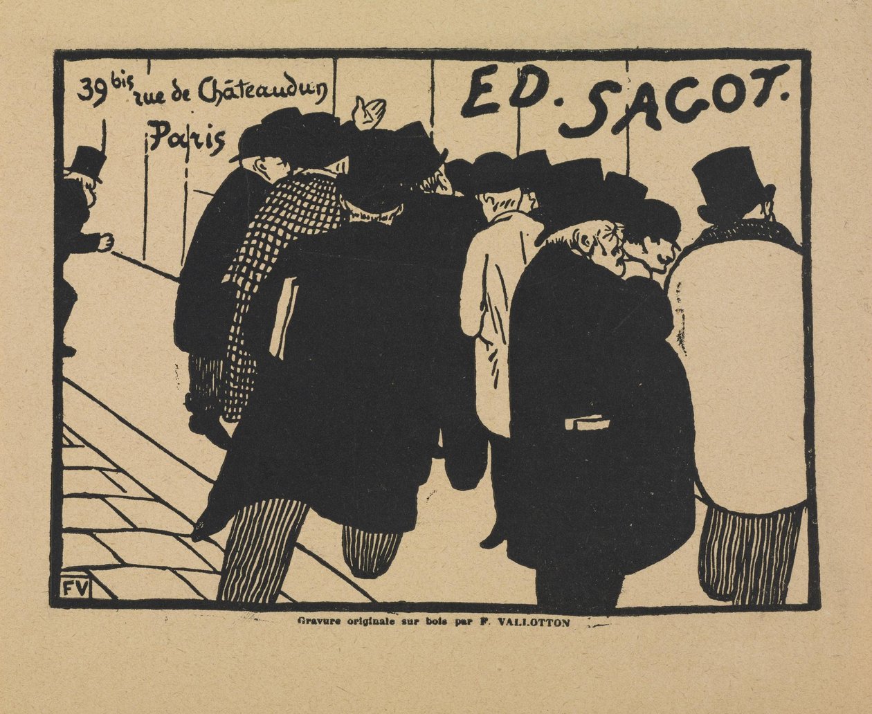 Nyomtatási rajongók alkotó: Felix Edouard Vallotton