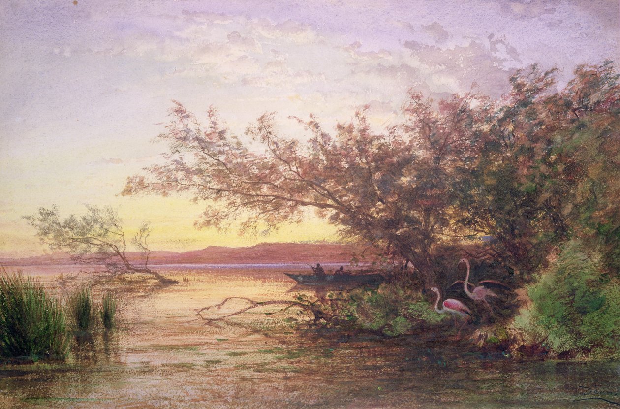 Naplemente, Camargue alkotó: Félix Ziem