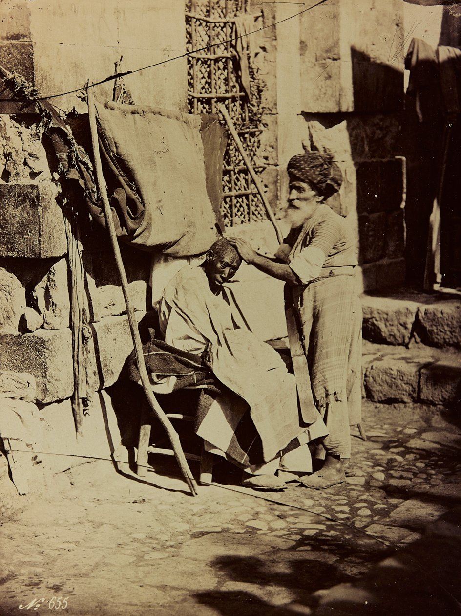Album Damas et Baalbek: Szíriai borbély alkotó: Félix Bonfils
