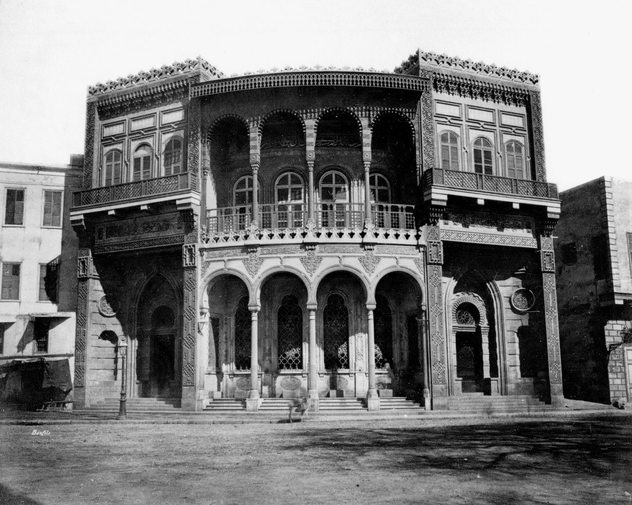 Az Érvényes szökőkútja, Kairó, Egyiptom, 1878 alkotó: Félix Bonfils