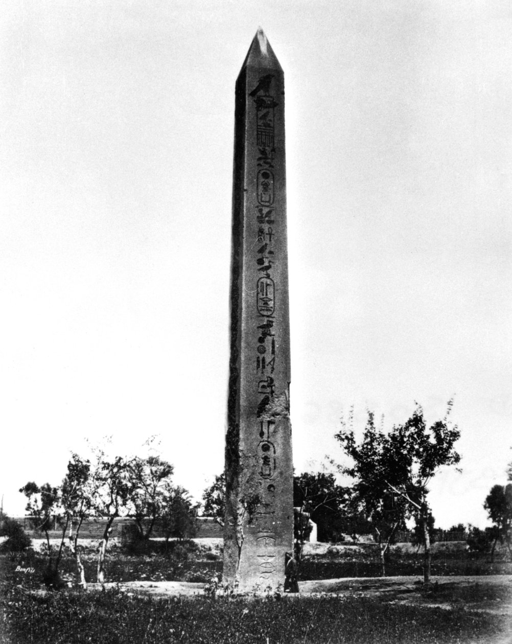 Heliopolis Obeliszk, Egyiptom, 1878 alkotó: Félix Bonfils