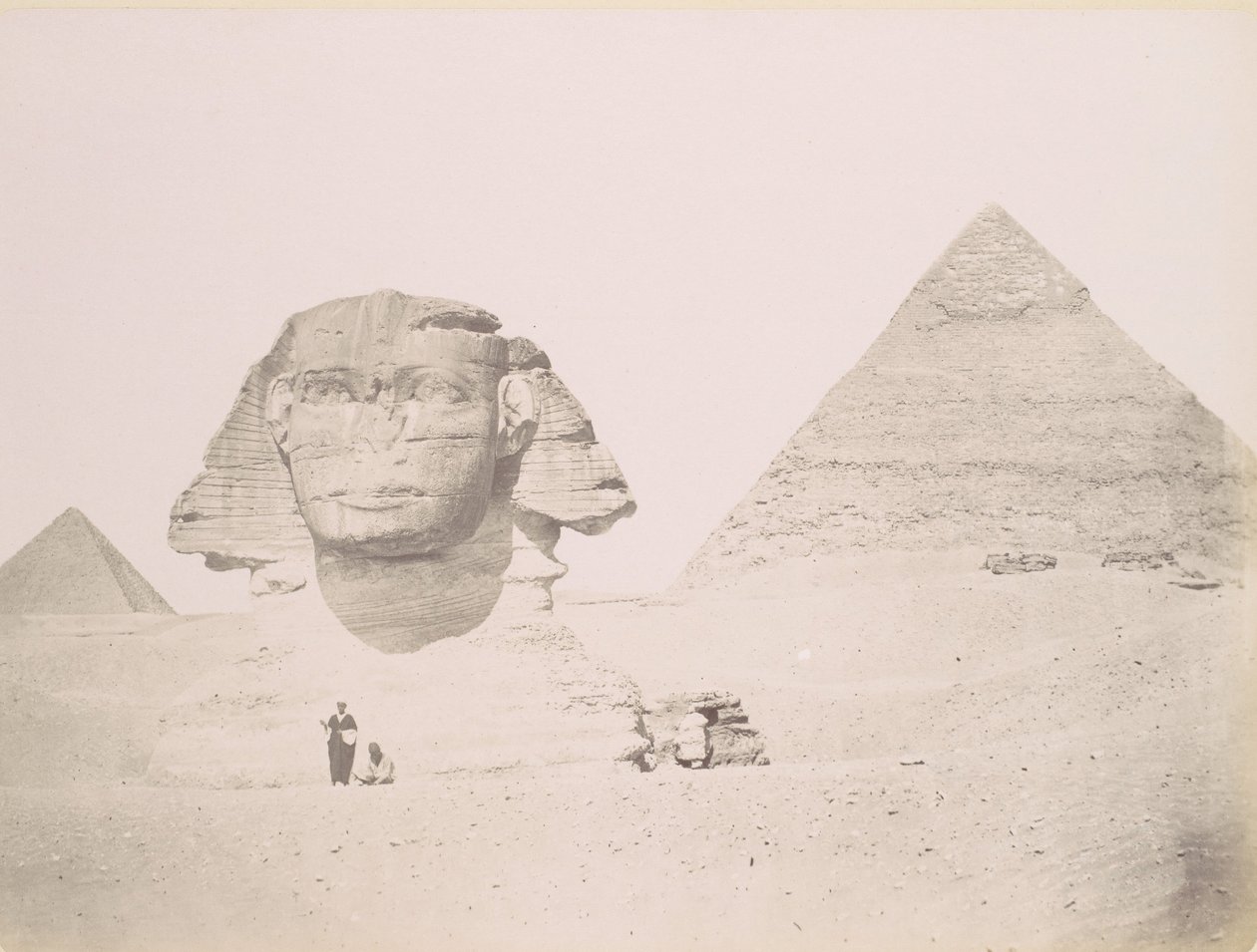 Pyramides et le Sphinx, 1860-70-es évek, nyomtatva kb. 1870. alkotó: Félix Bonfils