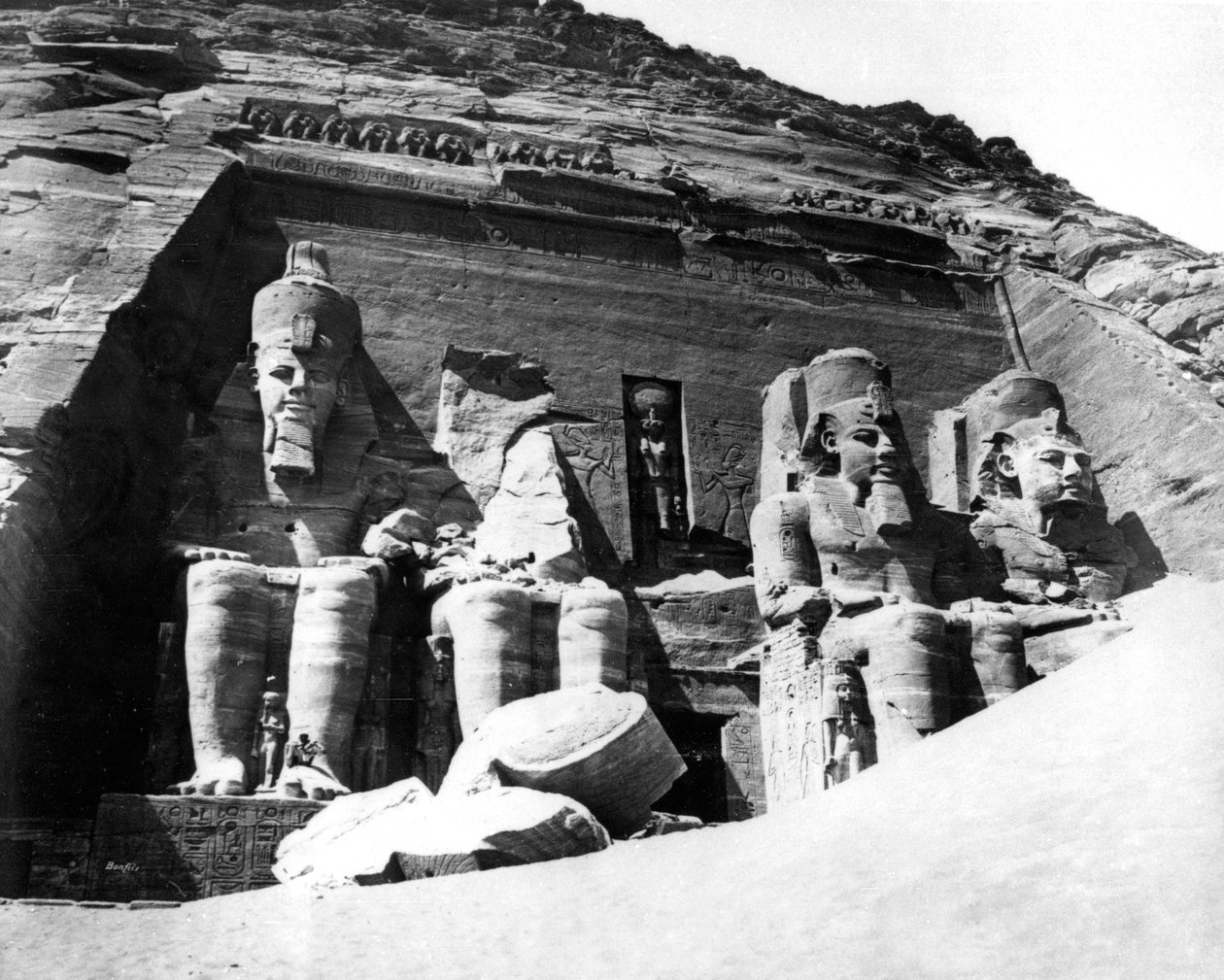 Abu Simbel temploma, Núbia, Egyiptom, 1878 alkotó: Félix Bonfils
