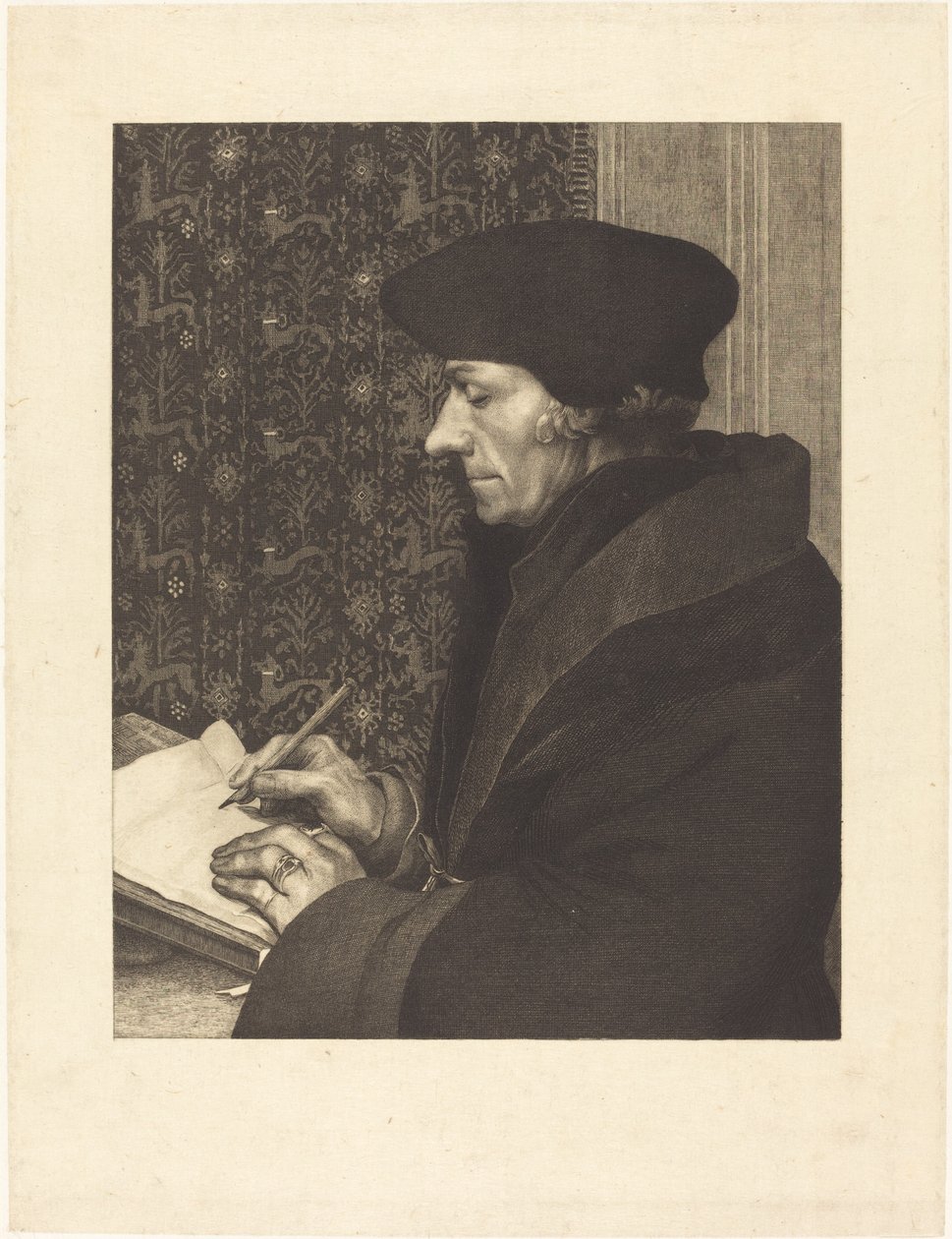 Erasmus alkotó: Félix Bracquemond after Hans Holbein the Younger