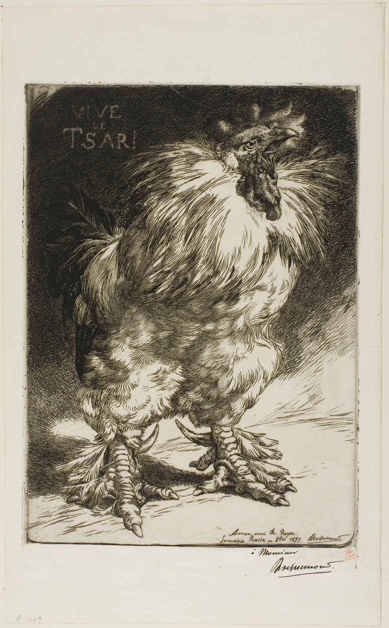 Éljen a cár! alkotó: Félix Henri Bracquemond