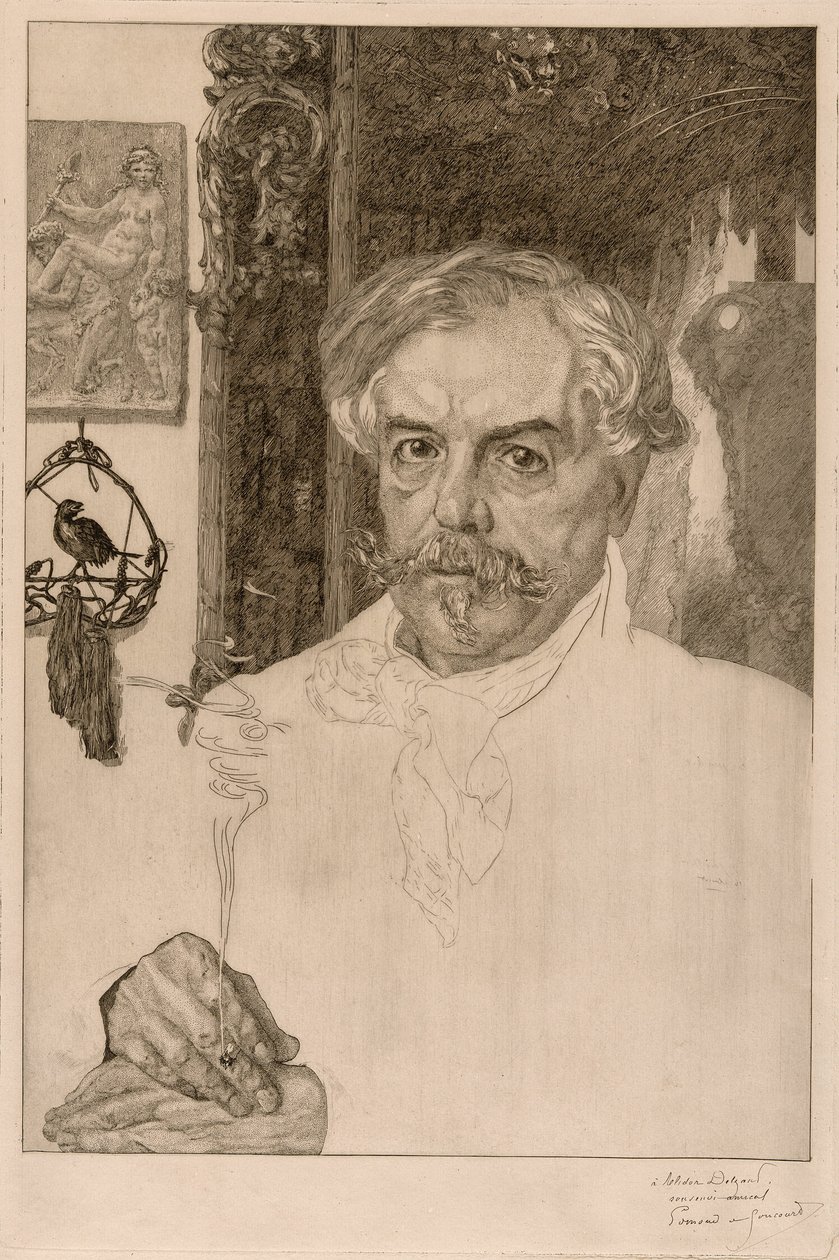 Edmond de Goncourt portréja alkotó: Félix Henri Bracquemond