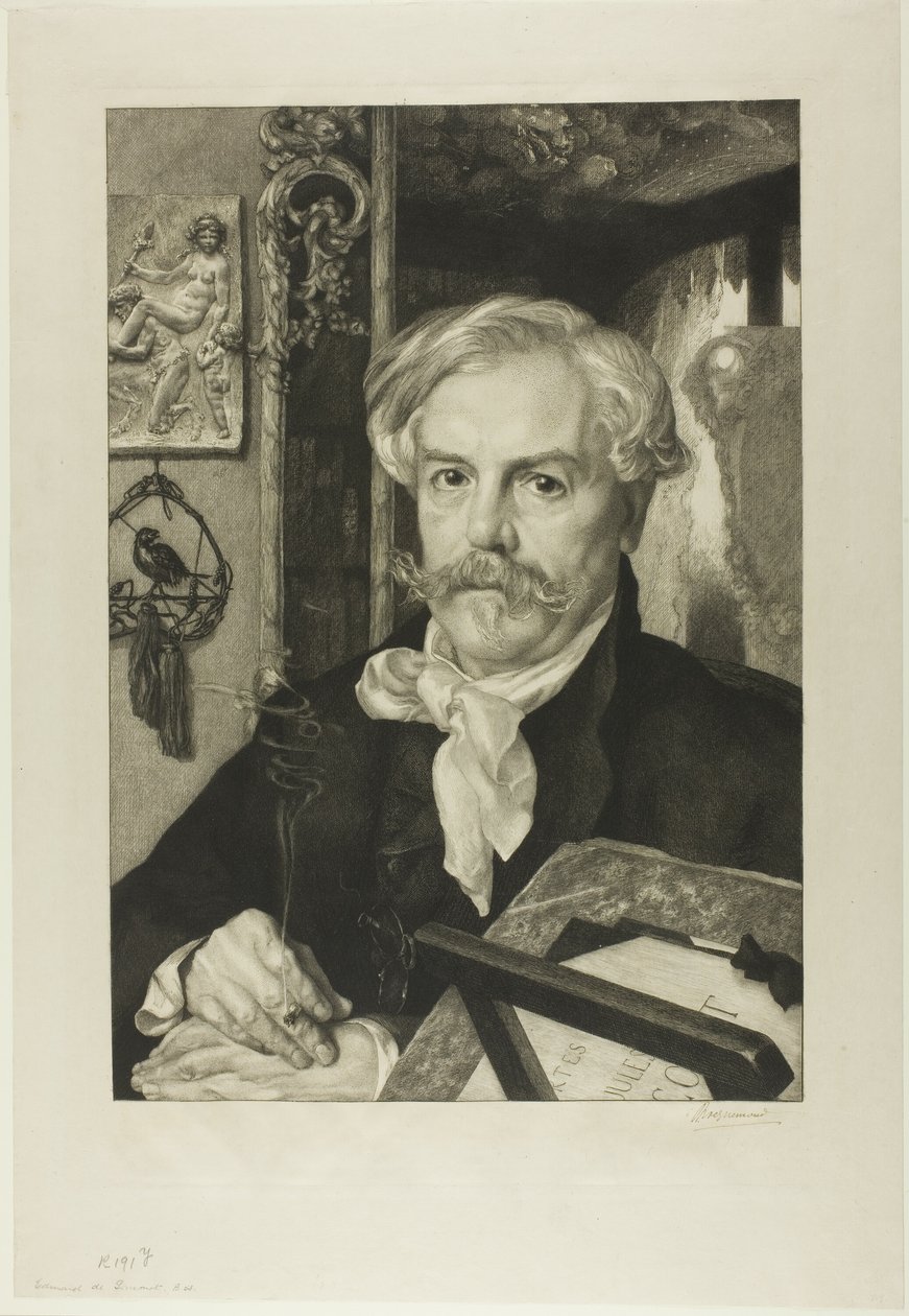 Edmond de Goncourt portréja alkotó: Félix Henri Bracquemond