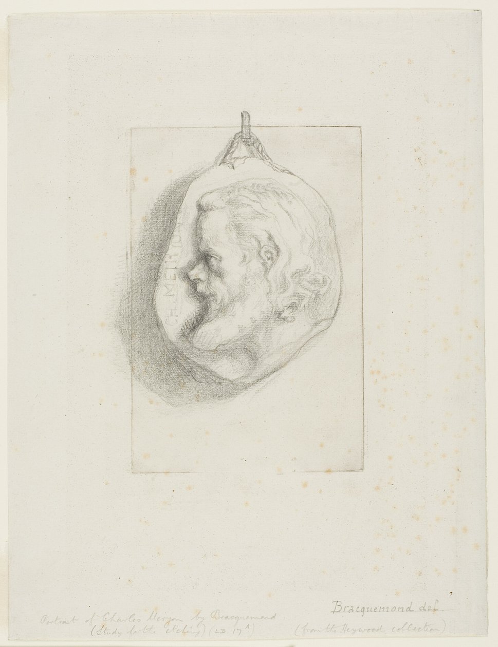 Charles Meryon profil portréja alkotó: Félix Henri Bracquemond