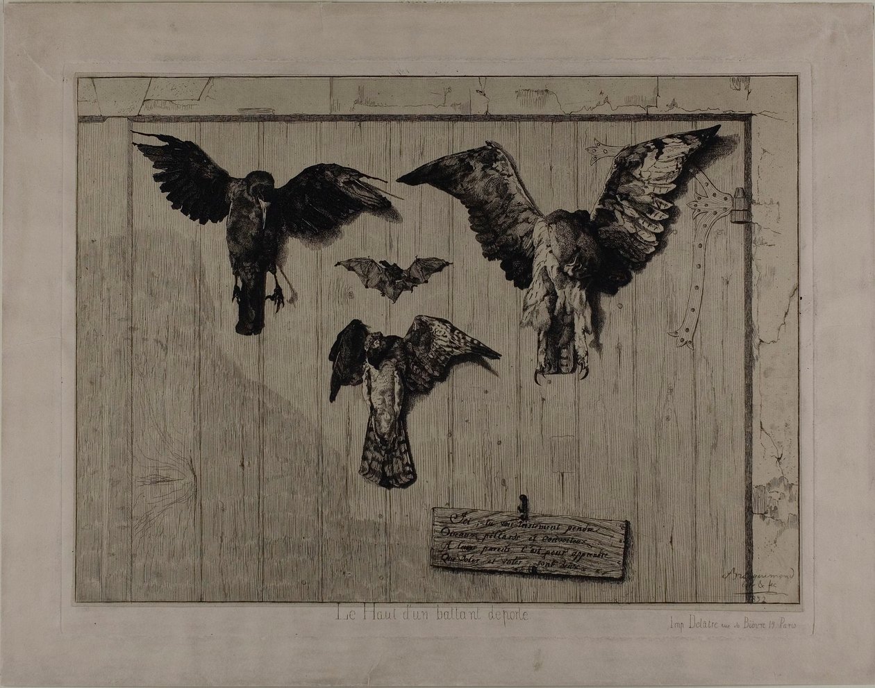 Az ajtó felső része alkotó: Félix Henri Bracquemond