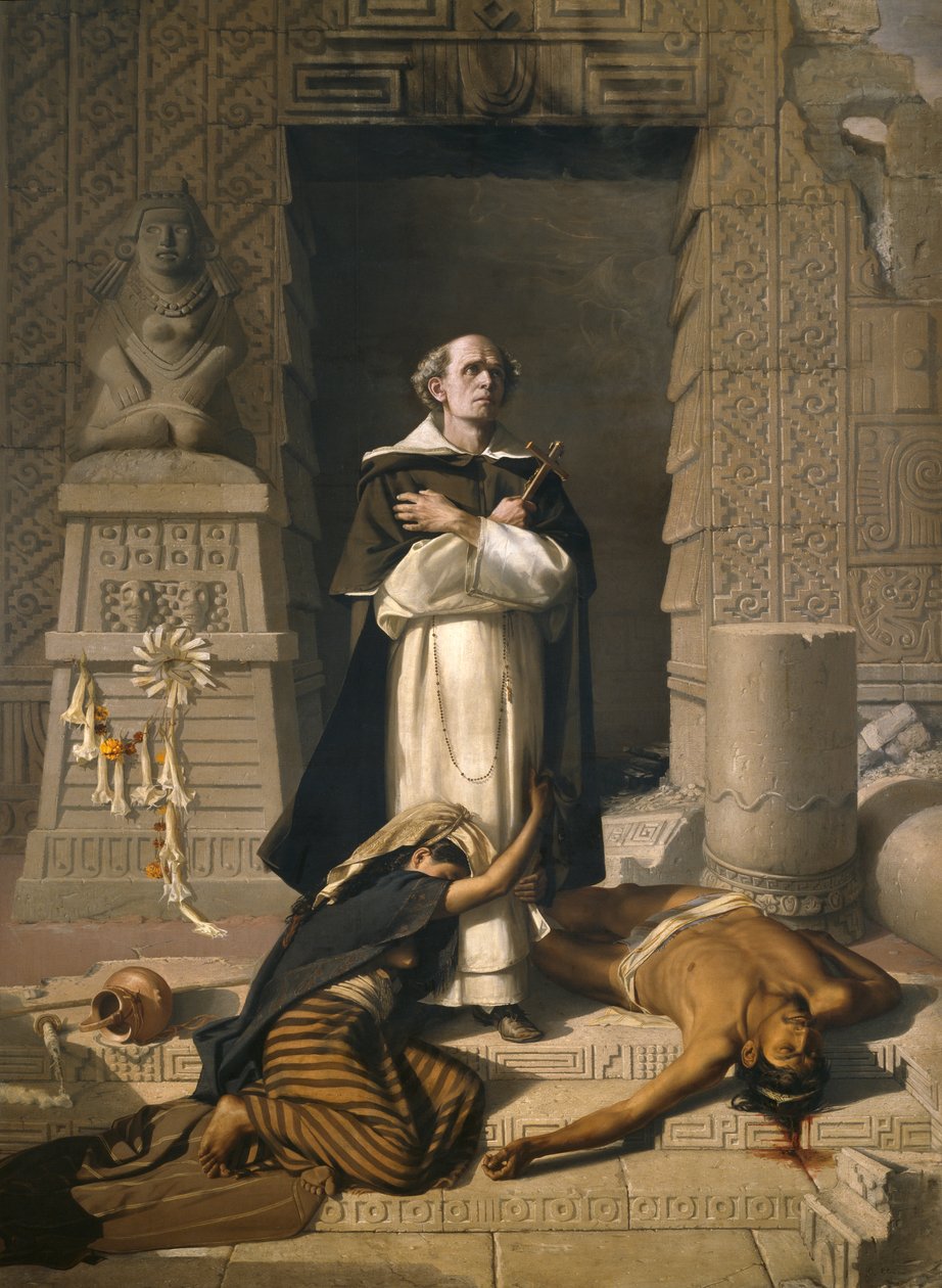 Bartolome de Las Casas szerzetes, az indiánok védelmezője (olaj, vászon) alkotó: Félix Parra