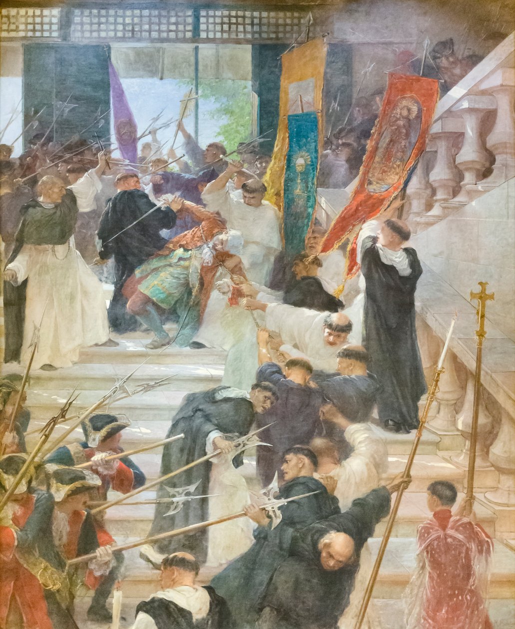 Bustamante kormányzó meggyilkolása alkotó: Félix Resurreccion Hidalgo y Padilla