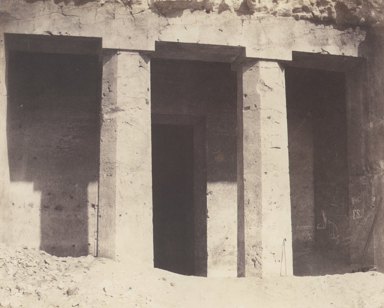 Béni-Haçan, Hypogean Architecture – Amonei sírja, 1851-52, nyomtatva 1853-54. alkotó: Félix Teynard