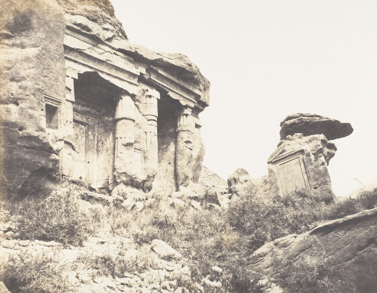 Djebel Selséléh Silsilis, Steles Architecturales Carved In The C..., 1851-52, nyomtatva 1853-54. alkotó: Félix Teynard