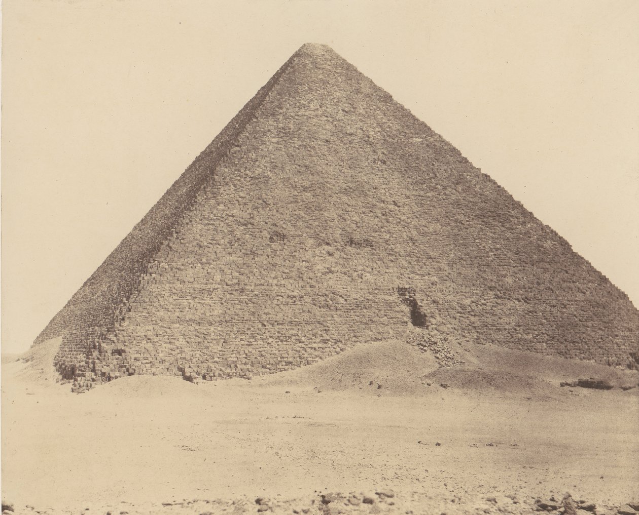 Djizeh Memphis Necropolis, Kheopsz piramis nagy piramis, 1851-52, nyomtatva 1853-54. alkotó: Félix Teynard