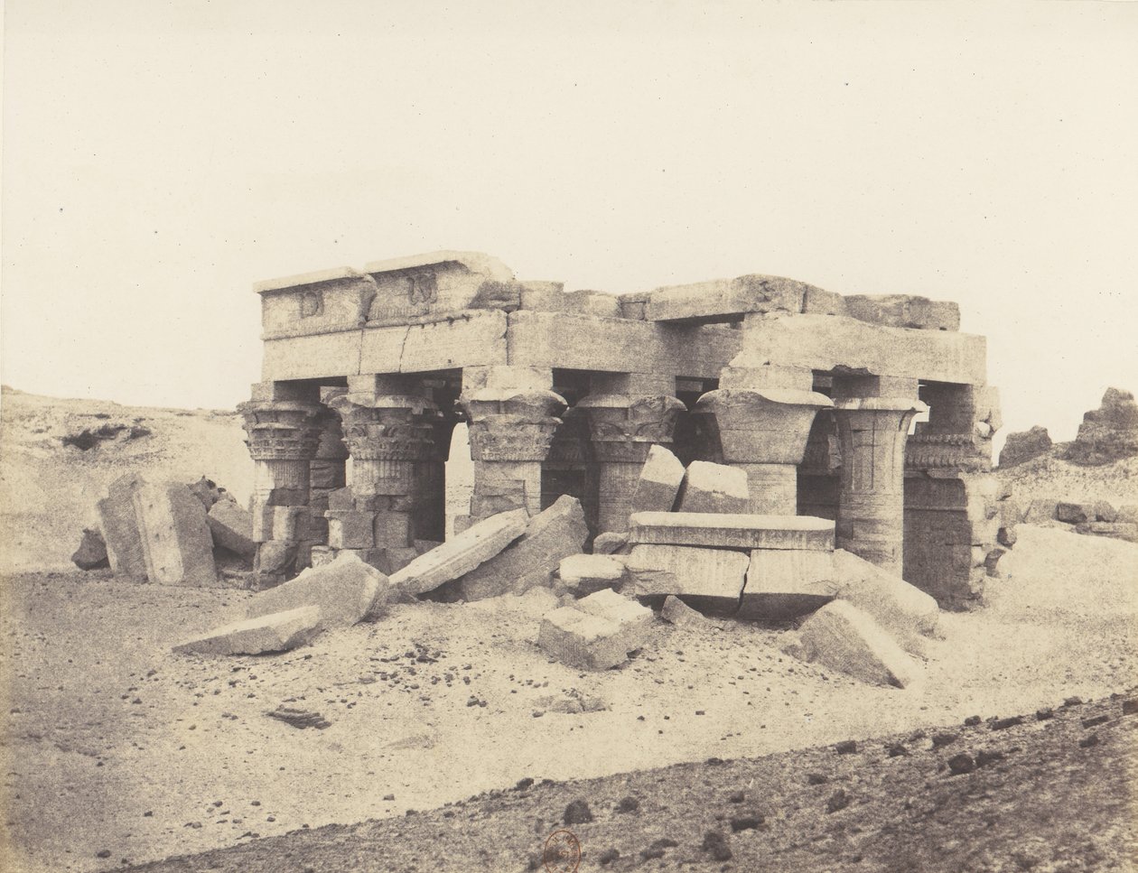 Kôm-Ombou Ombos, A romok általános képe, 1851-52, nyomtatva 1853-54. alkotó: Félix Teynard