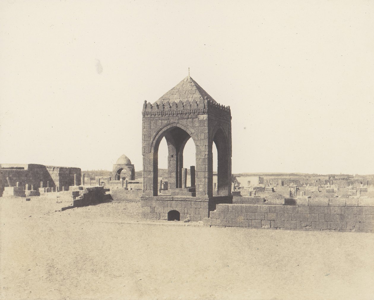 Kairó, Mameluk temetője, 1851-52, nyomtatva 1853-54. alkotó: Félix Teynard