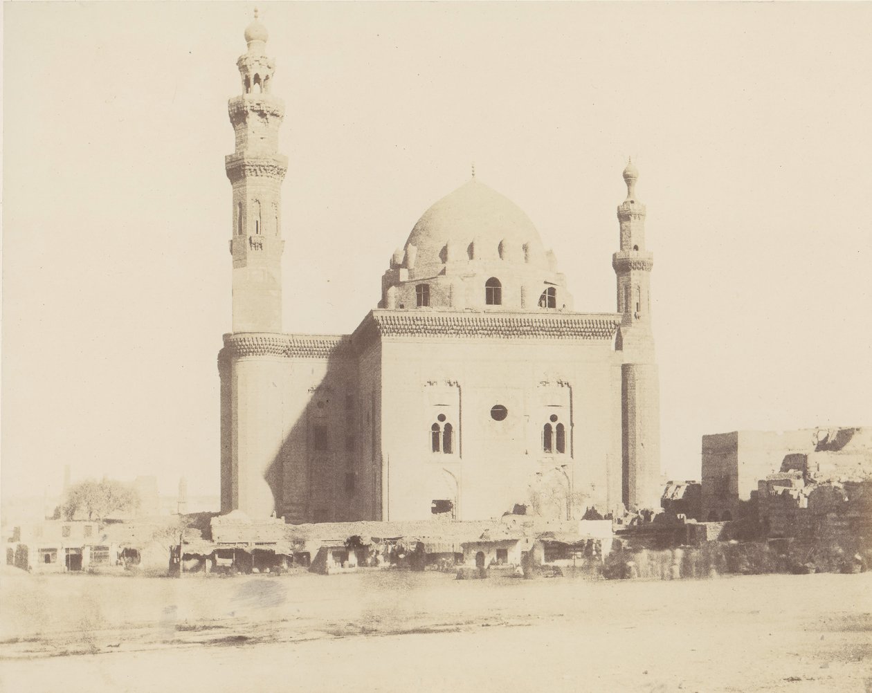 Le Kaire, Haçan le Tombeau szultán mecsete, 1851-52, nyomtatva 1853-54. alkotó: Félix Teynard