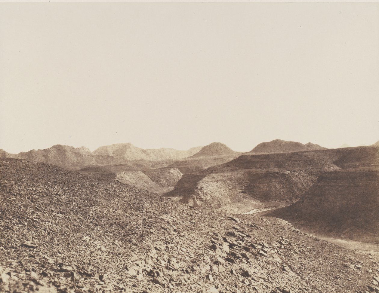 Núbia, Ibrim környéke, Arab lánc – kilátás egy szakadékra, 1851-52. alkotó: Félix Teynard