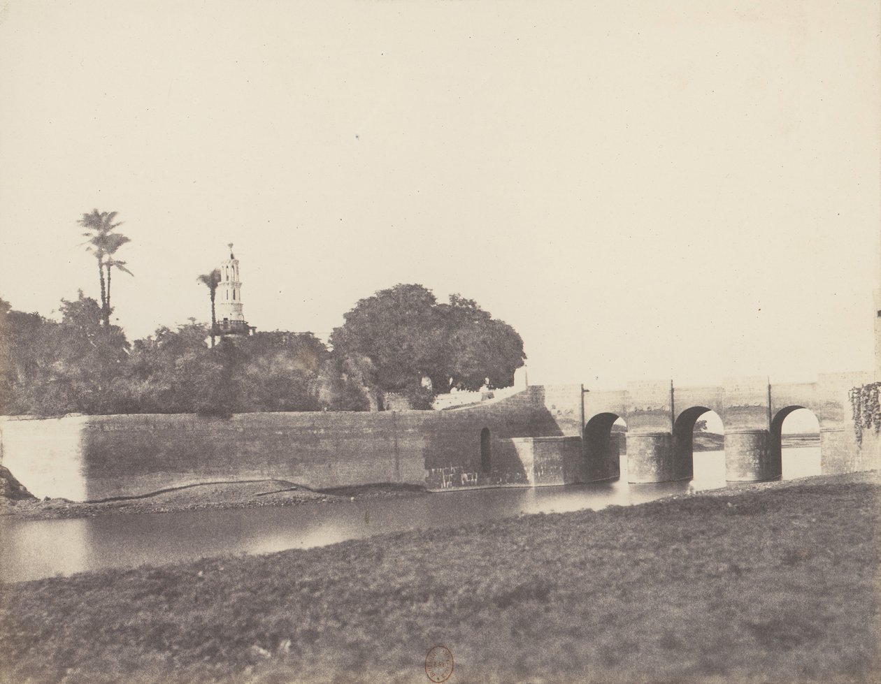 Syout, Pont Sur le Grand Canal, 1851-52, nyomtatva 1853-54. alkotó: Félix Teynard