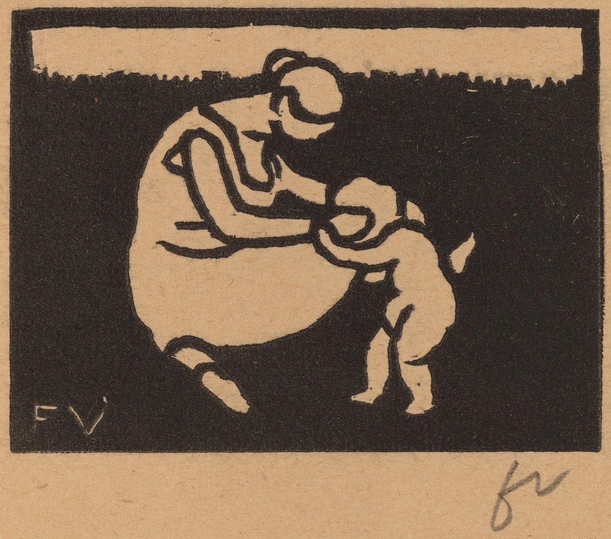 Fürdő és gyermek alkotó: Félix Vallotton