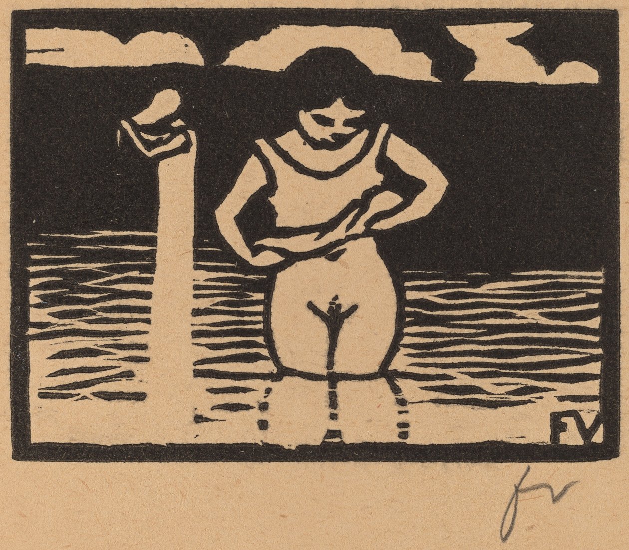 Lány felemeli az ingét Lány, aki leveszi az ingét, 1893. alkotó: Félix Vallotton