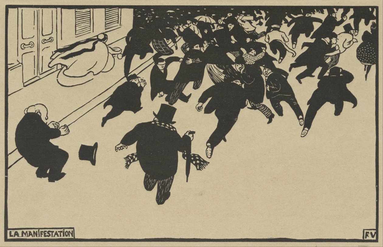 A demonstráció alkotó: Félix Vallotton