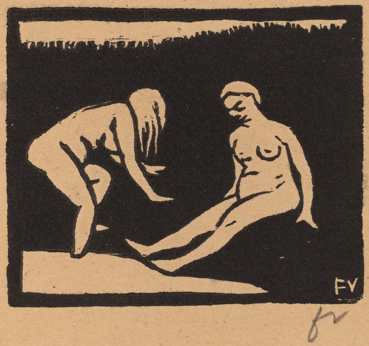 Elhagyva a vizet La sortie du bain, 1893. alkotó: Félix Vallotton