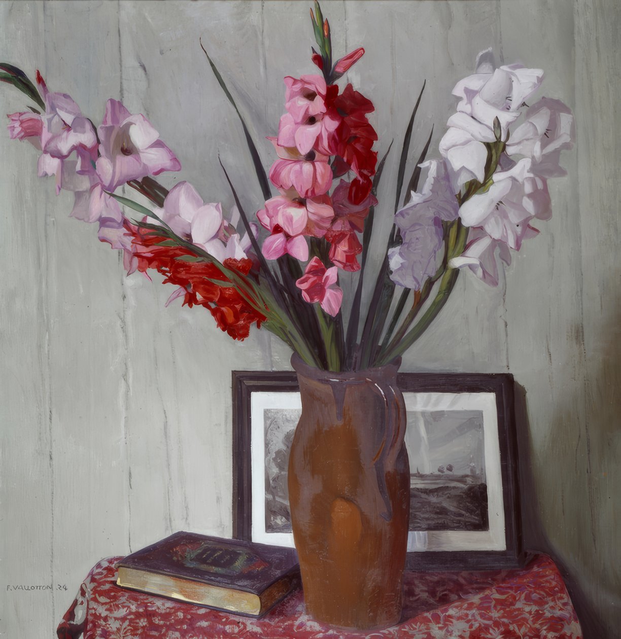 Csendélet gladiolival alkotó: Félix Vallotton