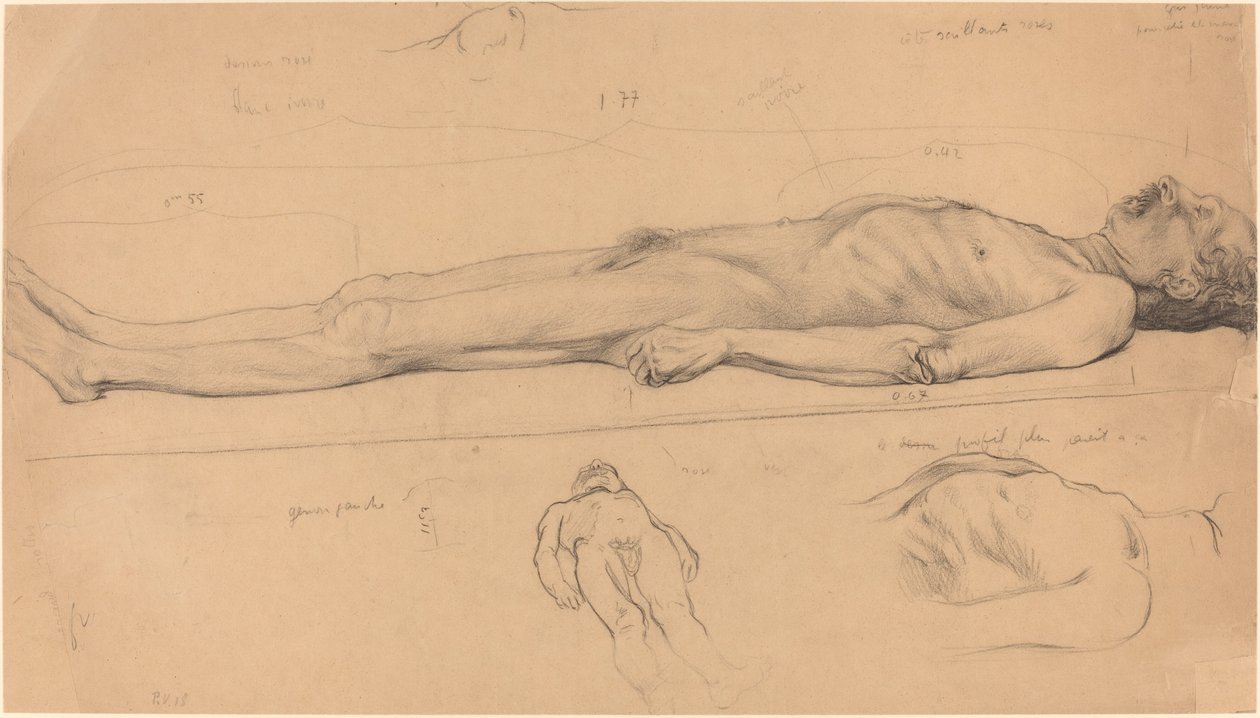 The Corpse Study for the Dead Christ, 1893. alkotó: Félix Vallotton