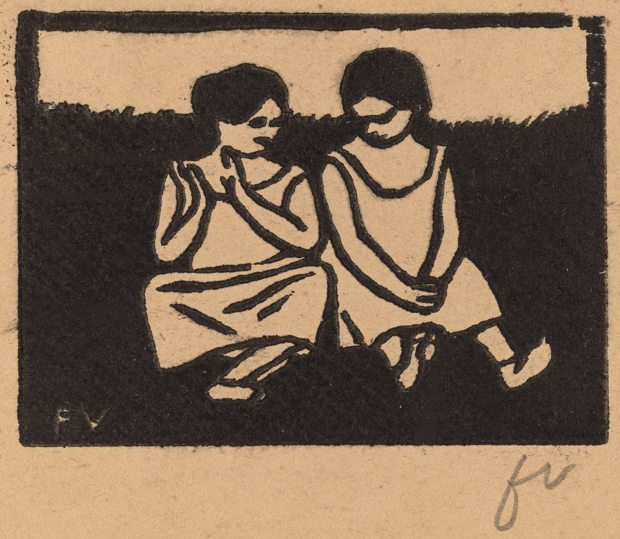 Két lány nadrágban alkotó: Félix Vallotton