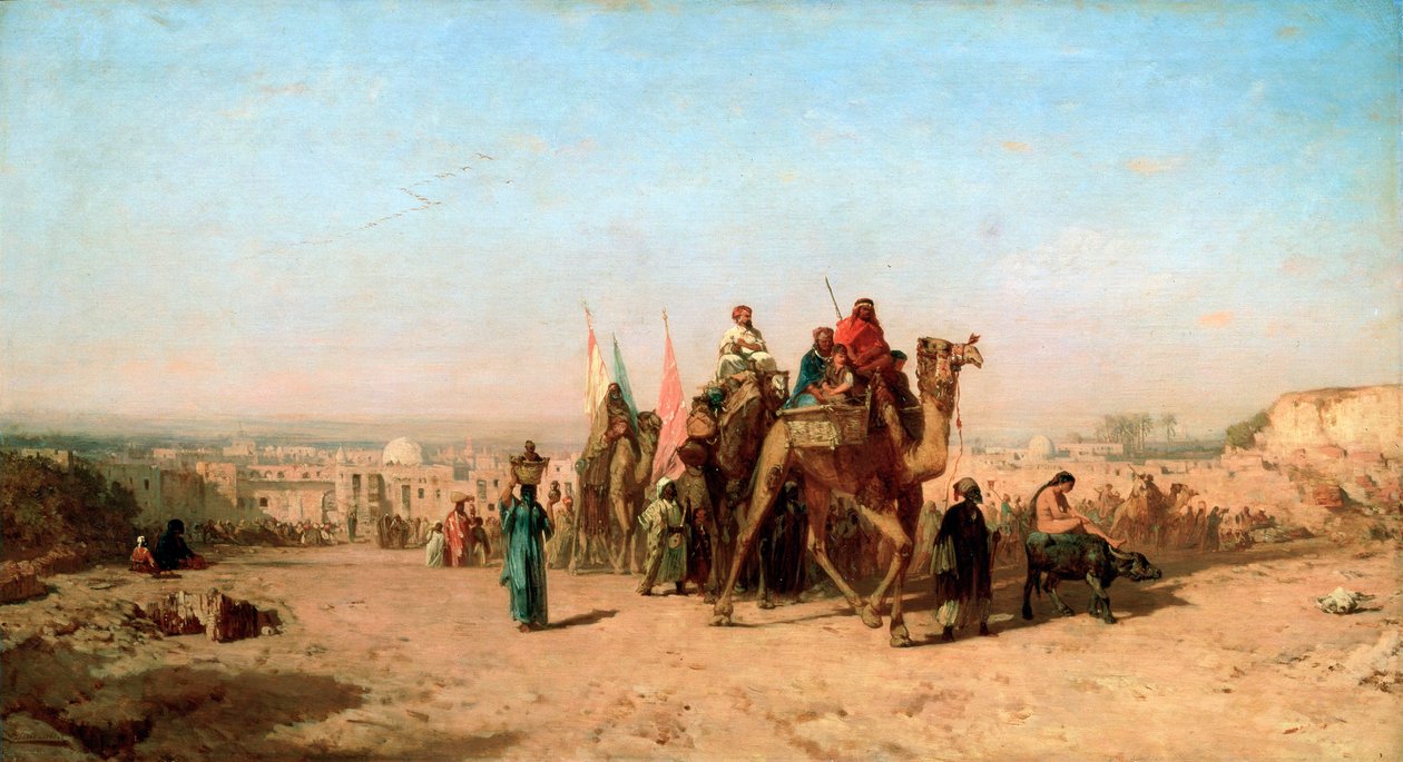 Karaván, 1860. alkotó: Félix Ziem