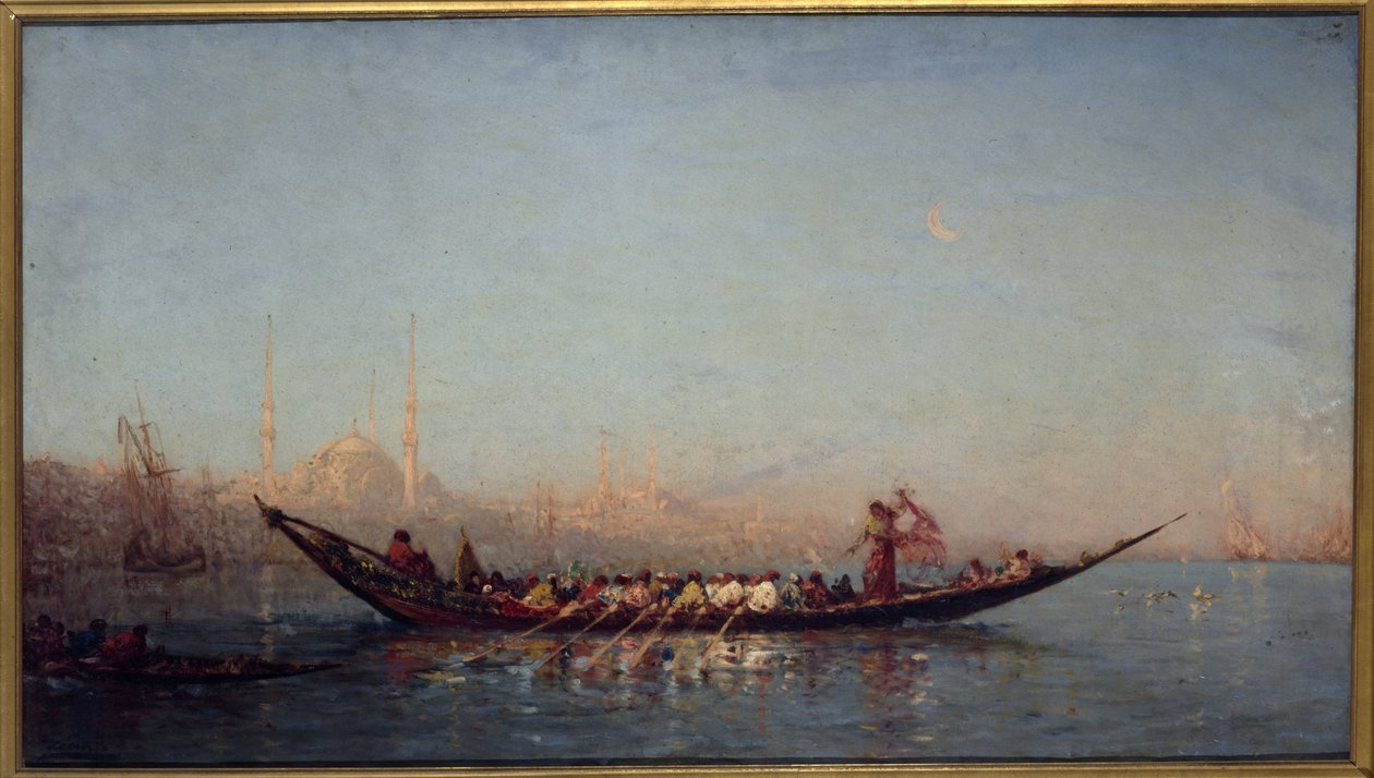Konstantinápoly, a szultána kaja, 1880 és 1890 között (olaj, vászon) alkotó: Félix Ziem