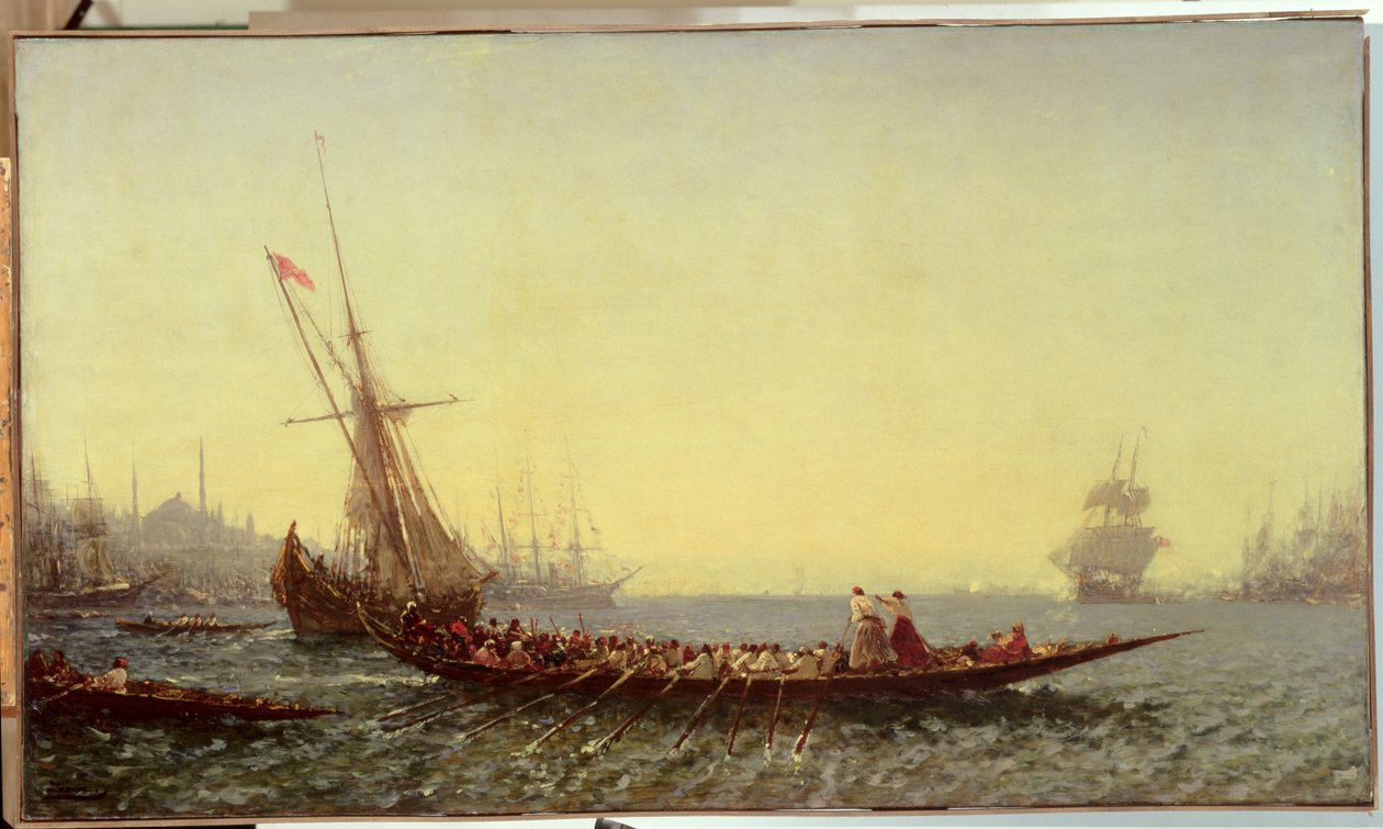 Konstantinápoly kikötője, 1880-as évek alkotó: Félix Ziem