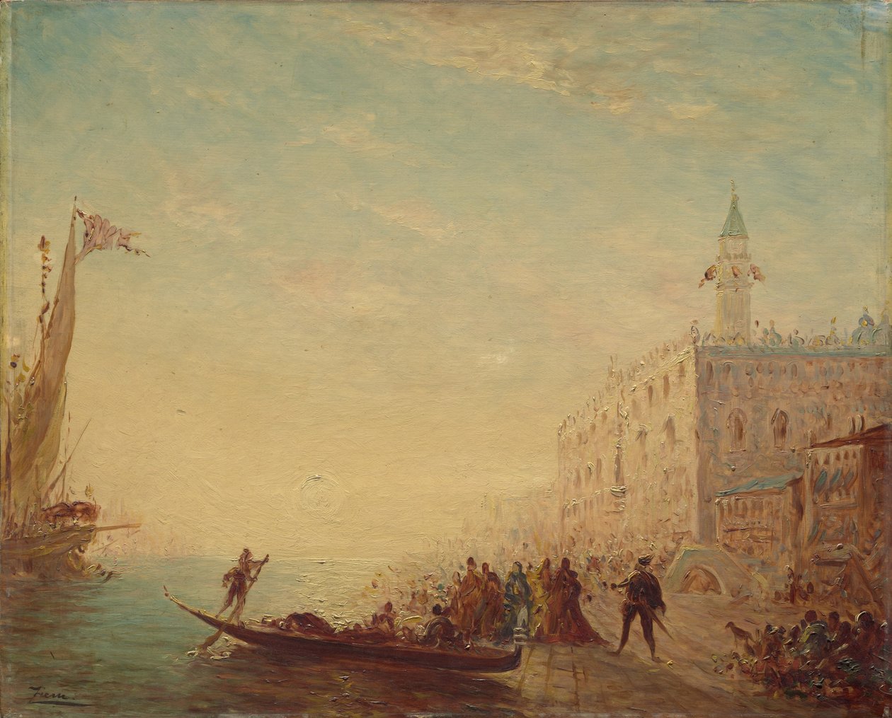 Riva degli Schiavoni, Naplemente, 1880-as évek alkotó: Félix Ziem