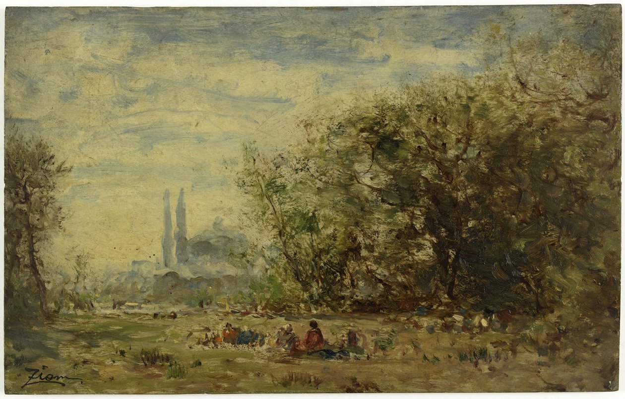 Ázsia édesvizei, Konstantinápoly közelében, 1880 és 1890 között (olaj, fa) alkotó: Félix Ziem