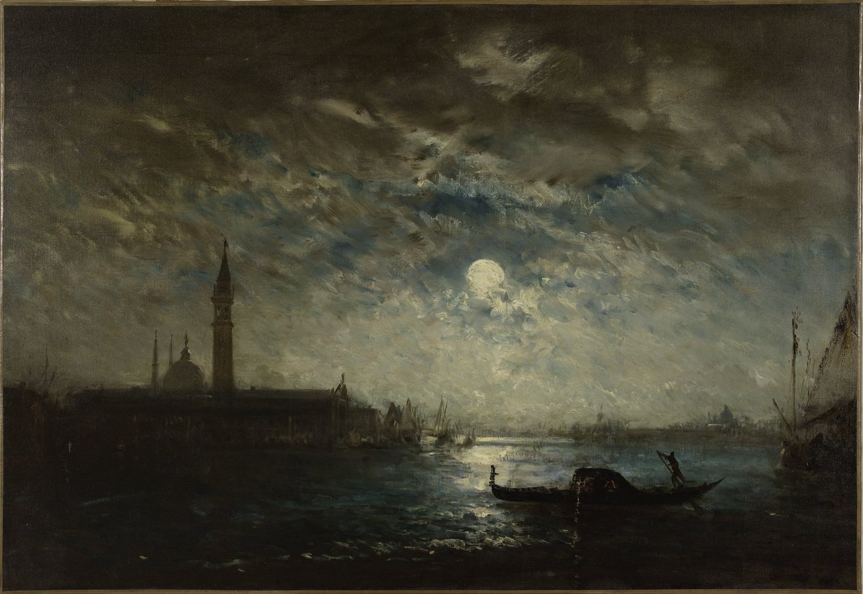 Velence és a Campanile holdfényben, 1870 és 1890 között (olaj, vászon) alkotó: Félix Ziem