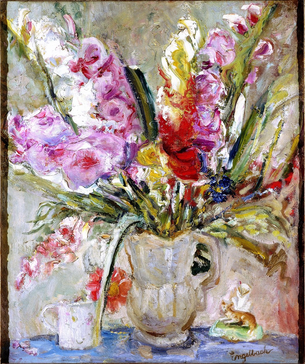 Gladioli (olaj, vászon) alkotó: Florence Engelbach