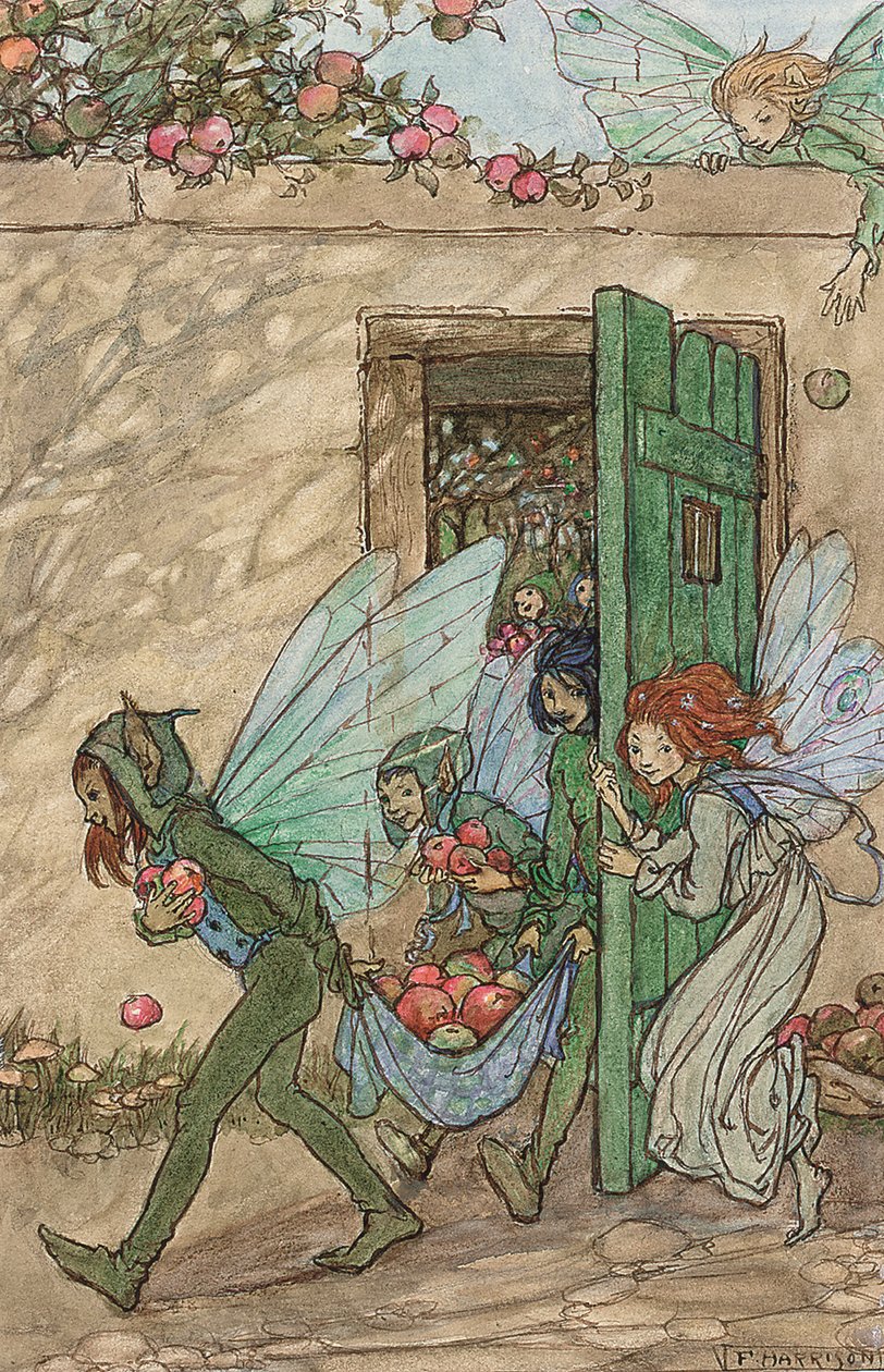 Illusztráció a Tündérdalhoz (ceruza, barna tinta és akvarell) alkotó: Florence Harrison