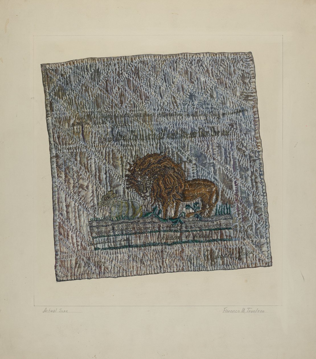 Quilt Block: "Audax et Fides" alkotó: Florence Truelson
