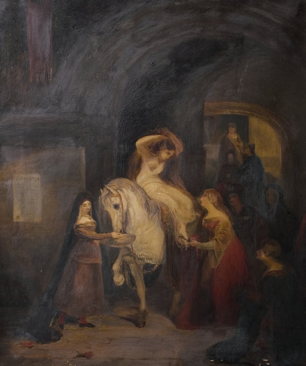 Lady Godiva (G. Jones nyomán), XX. század eleje (olaj, vászon) alkotó: Florence Weston