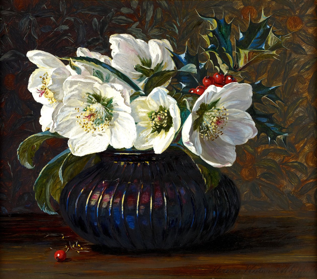 Karácsonyi rózsák, 1880. alkotó: Florence Westwood Whitfield