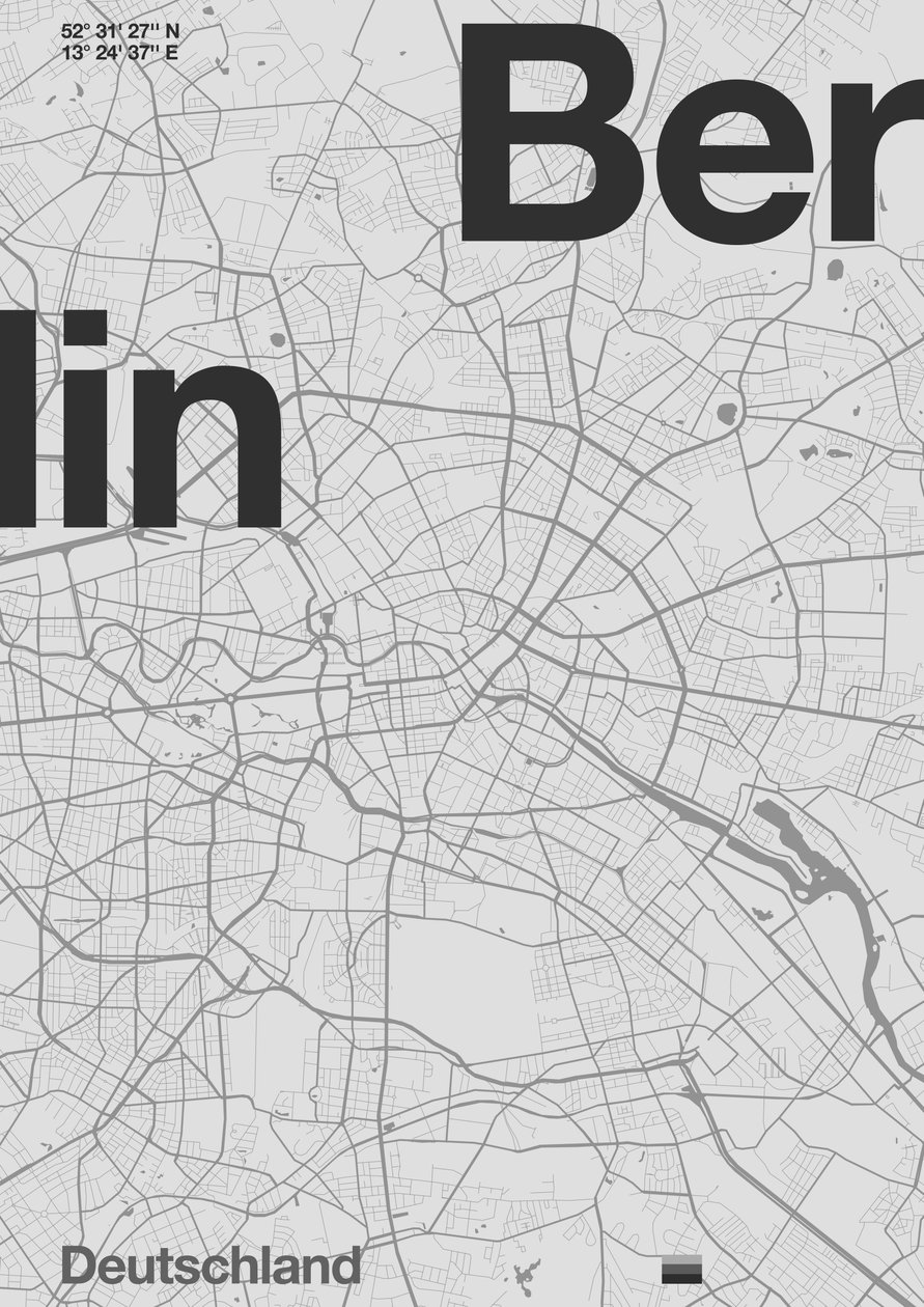 Berlin minimális térkép alkotó: Florent Bodart