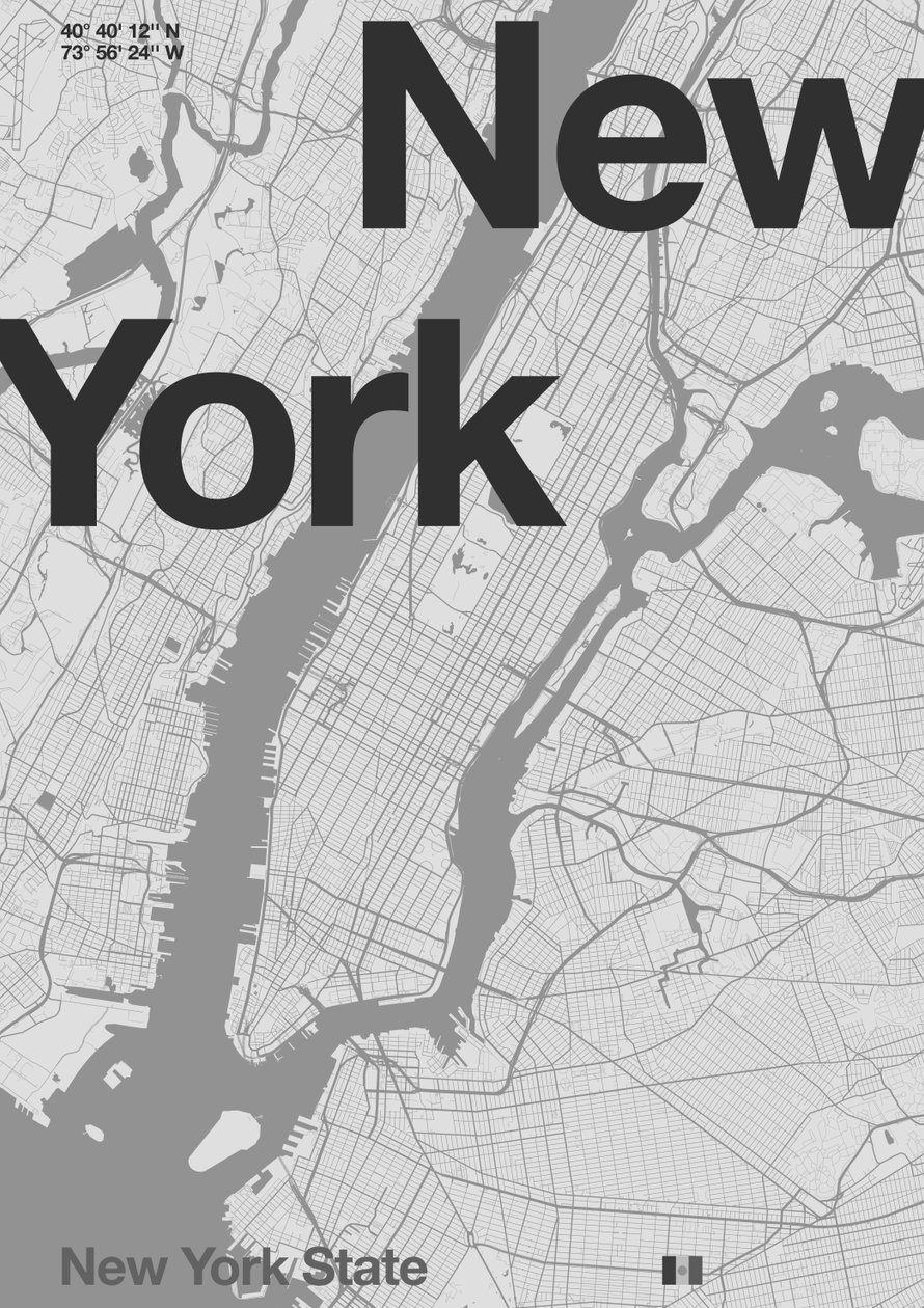 New York-i minimális térkép alkotó: Florent Bodart