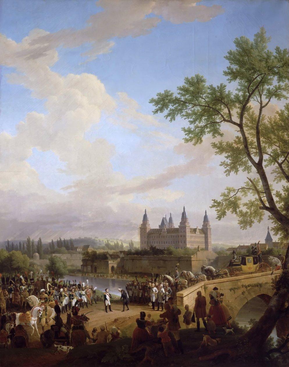 Napóleon és Karl von Dalberg báró találkozója Aschaffenburgban, 1806. október 2. alkotó: Florent Fidèle Constant Bourgeois du Castelet