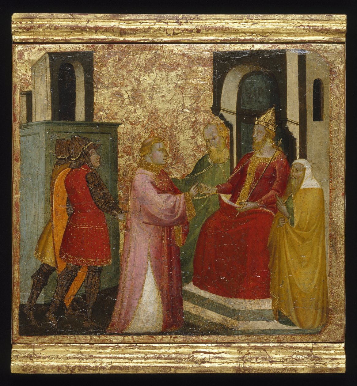 Szent Lőrincet Valerianus prefektus elé rendelték alkotó: Florentine Lorenzo di Niccolò