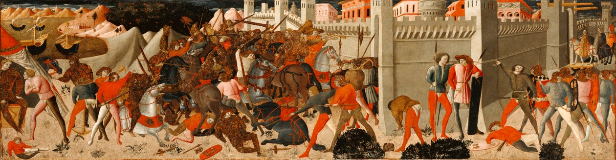 Trója ostroma, 1460-80 körül (tempera a panelen) alkotó: Florentine School